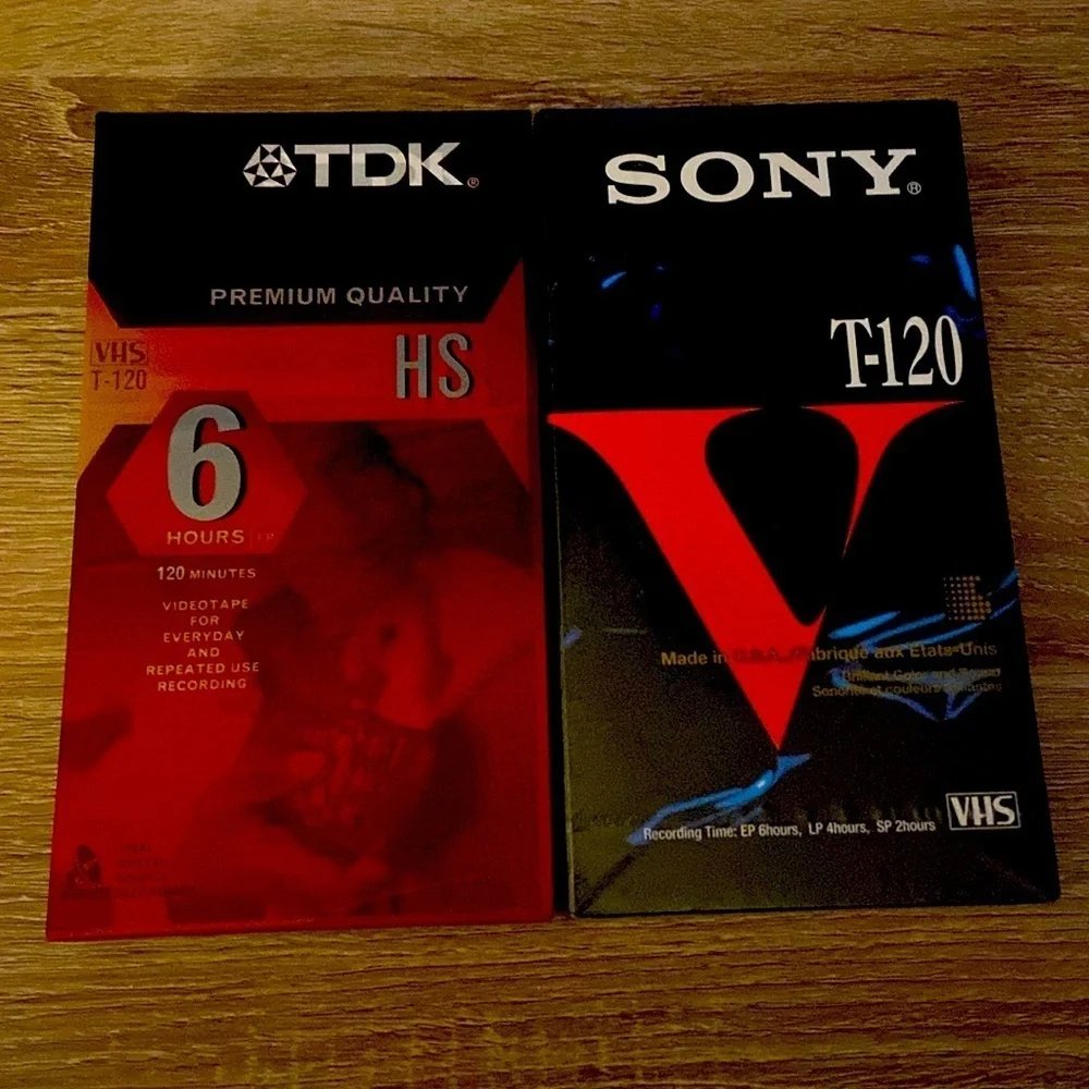 TDK and Sony VHS Tapes-new/sealed